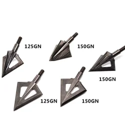 2pcs 125 grain/150 grain Hunting Arrow Heads Arrow Tips For Recurve / Compound Bow Hunting Shooting Stainless steel Broadheads