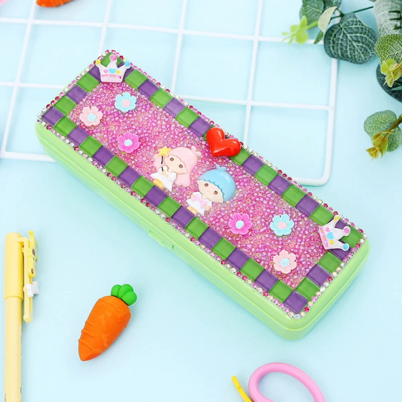kids Saizhi, 1 шт., сделай сам, алмазная живопись, карандаш, ручка, чехол для хранения, школьные, офисные, канцелярские принадлежности, коробка для детей, сделай сам, сборка, Обучающие комплекты игрушек - Цвет: kids