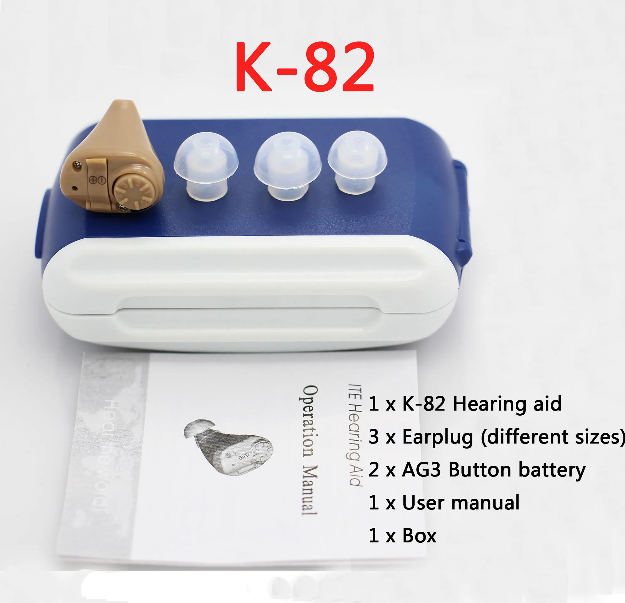 Невидимый слуховой аппарат портативный персональный маленький стереоусилитель звука громкость звука уха пожилым людям улучшить разрешение речи - Цвет: K-82