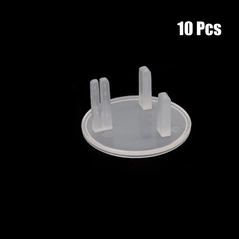 Transparent round 10 шт./лот, штепсельная вилка Великобритании, 3 отверстия, розетка, крышка для детского питания, защита от электрической безопасности, защитные колпачки - Цвет: Transparent round