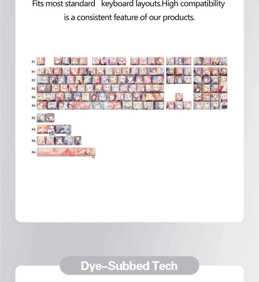 corante sub keycap para teclado mecânico 60