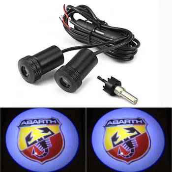 

2pcs Ghost Shadow Logo welcome Car LED Door Light Laser Courtesy Slide Projector logo Emblem light For ABARTH