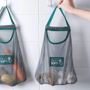 

Mesh Net Fruit Organizer Shopping Bag Daily Foldable Reusable Travel Handbags Large Capacity Portable Beach For Groceries Casual