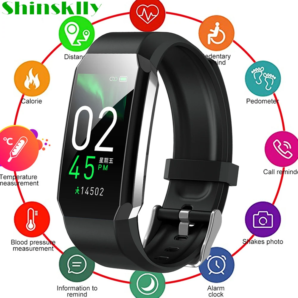 Good Value Fitness Bracelet Watches Body-Thermometer Smart-Band Blood-Pressure Sport Waterproof Zn7mzG9Ldmp