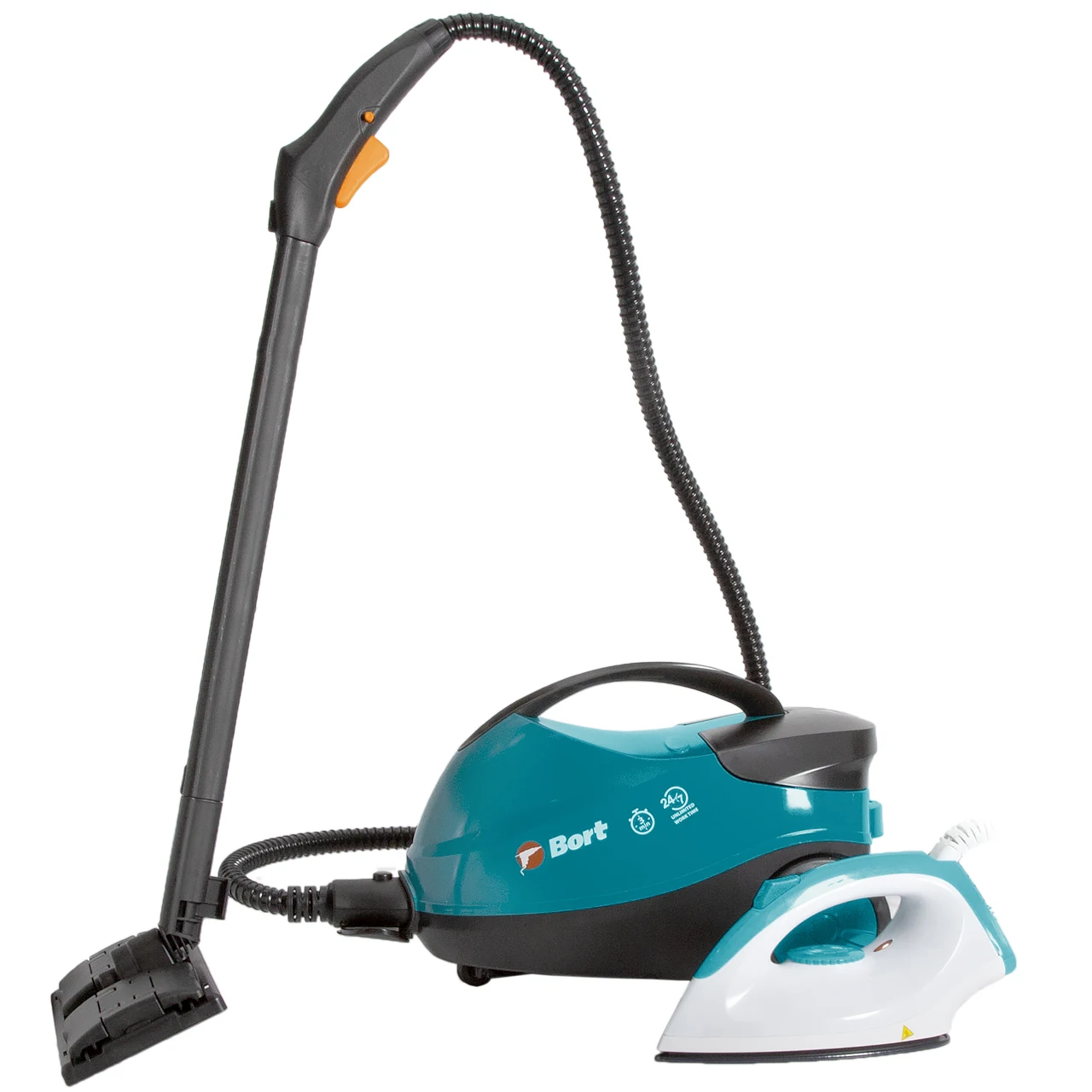 Пароочиститель Bort BDR 2500 RR Iron (Мощность 2300Вт давление до 4 бар утюг в