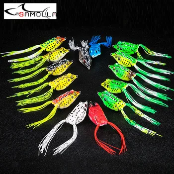 

Fishing Lures 2019 Frog Lure Weights 5-15g Isca Artificial Soft Bait Trolling Lure High-grade Silicone Double Hook Topwater Lure