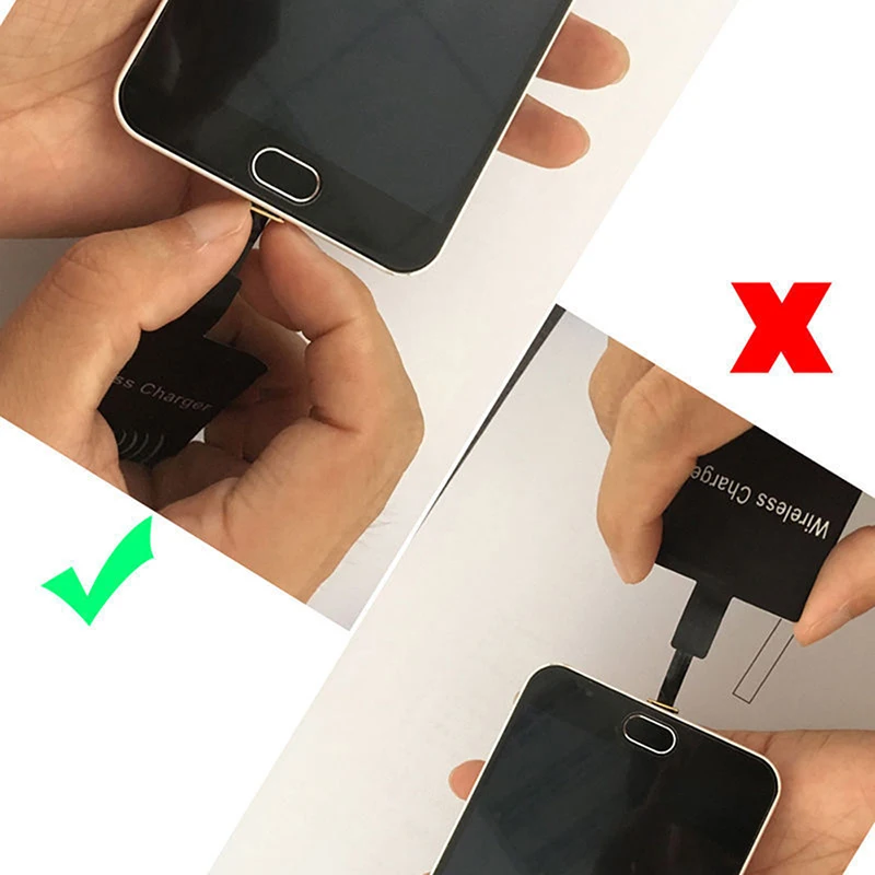1 шт. Быстрое беспроводное зарядное устройство приемник для iPhone 6 7 Plus Универсальный зарядный приемник адаптер Pad катушка для телефона Micro usb type-C