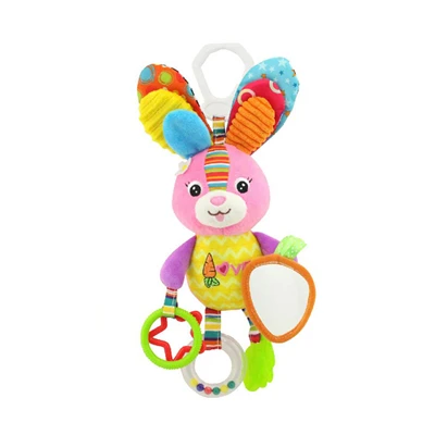 Rabbit Детская Мобильная погремушка подвесная для детской коляски милые Мультяшные игрушки плюшевые фигуры животных погремушки для рук игрушки для новорожденных подарки A50 - Цвет: Rabbit