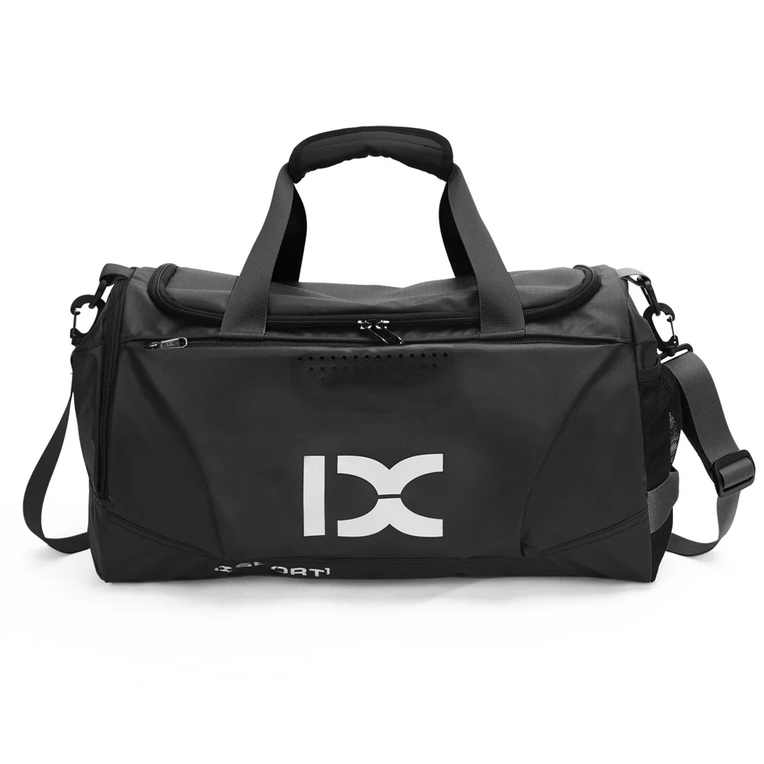 Спортивная сумка для фитнеса, сухая и влажная сумка, коврик для йоги, спортивная сумка для фитнеса, дорожная сумка, женская мужская сумка для тренировок, Спортивная большая спортивная сумка - Цвет: Черный