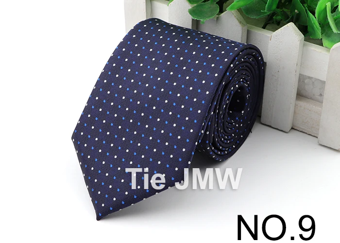 New Formal Ties For Men Classic Polyester Woven Colorful Dots Necktie Fashion Skinny 7CM Wedding Business Party Casual Gravata