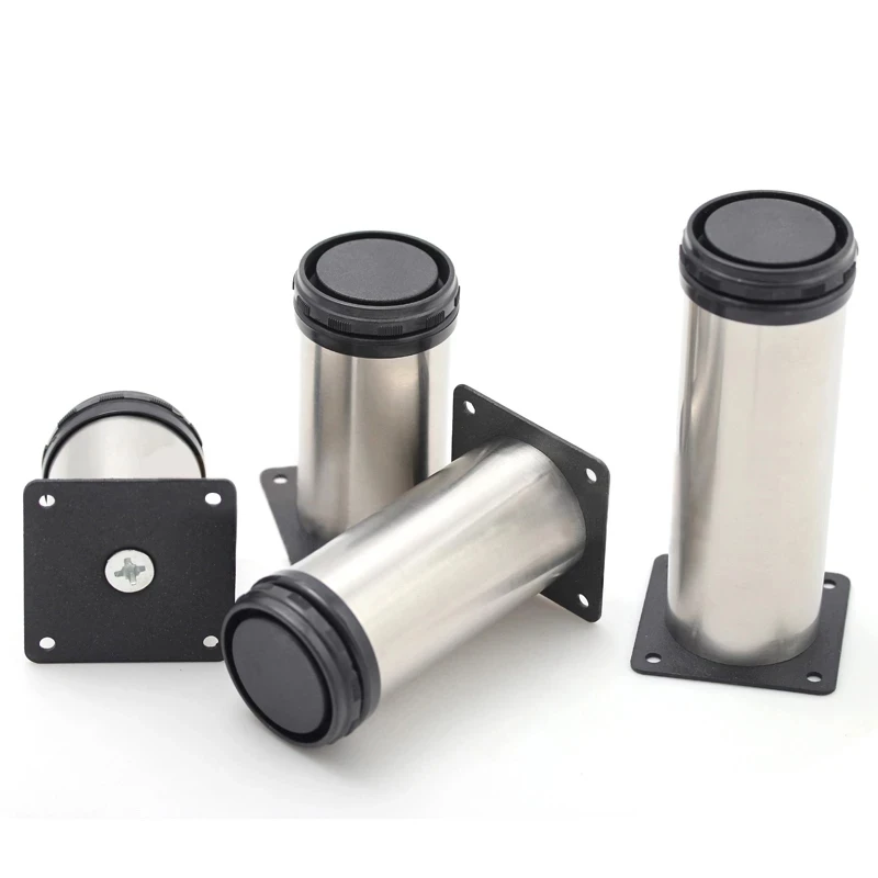 5-35cm adjustable stainless steel furniture Feet， Black Replacement Metal Feet，for Couch Cabinets TV Stands Cabinet Sofa Feets