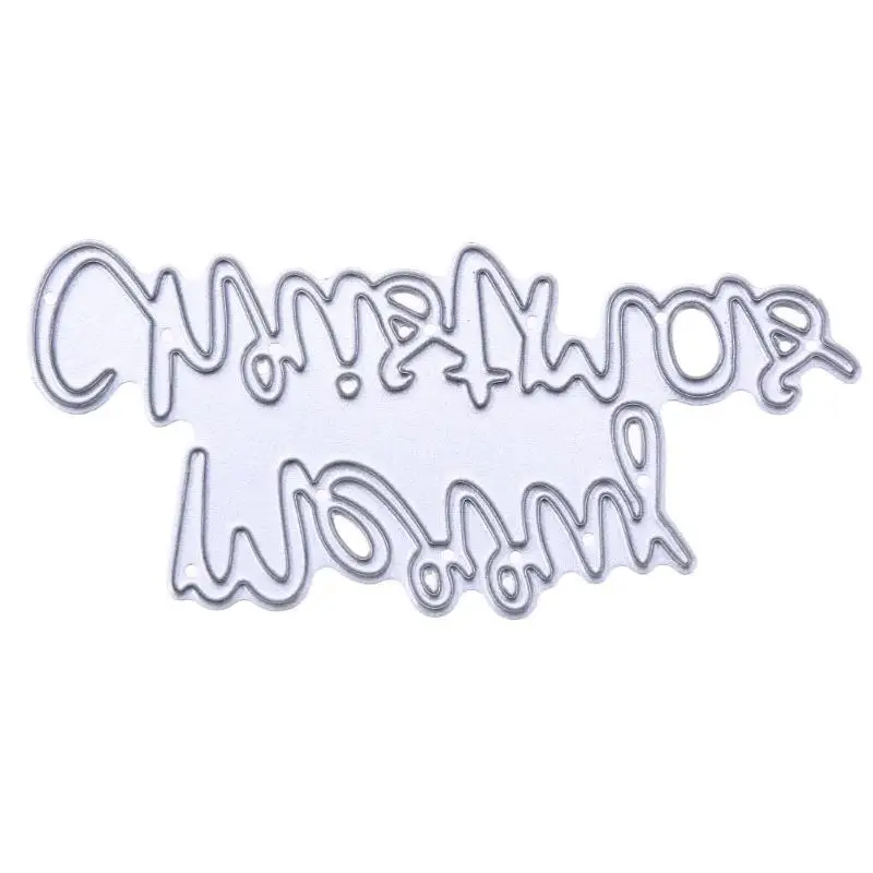 DIY Merry Christmas Алфавит делая скрапбук поздравительная открытка Декор Кружева Вырубные штампы трафаретная Рамка шаблон для тиснения
