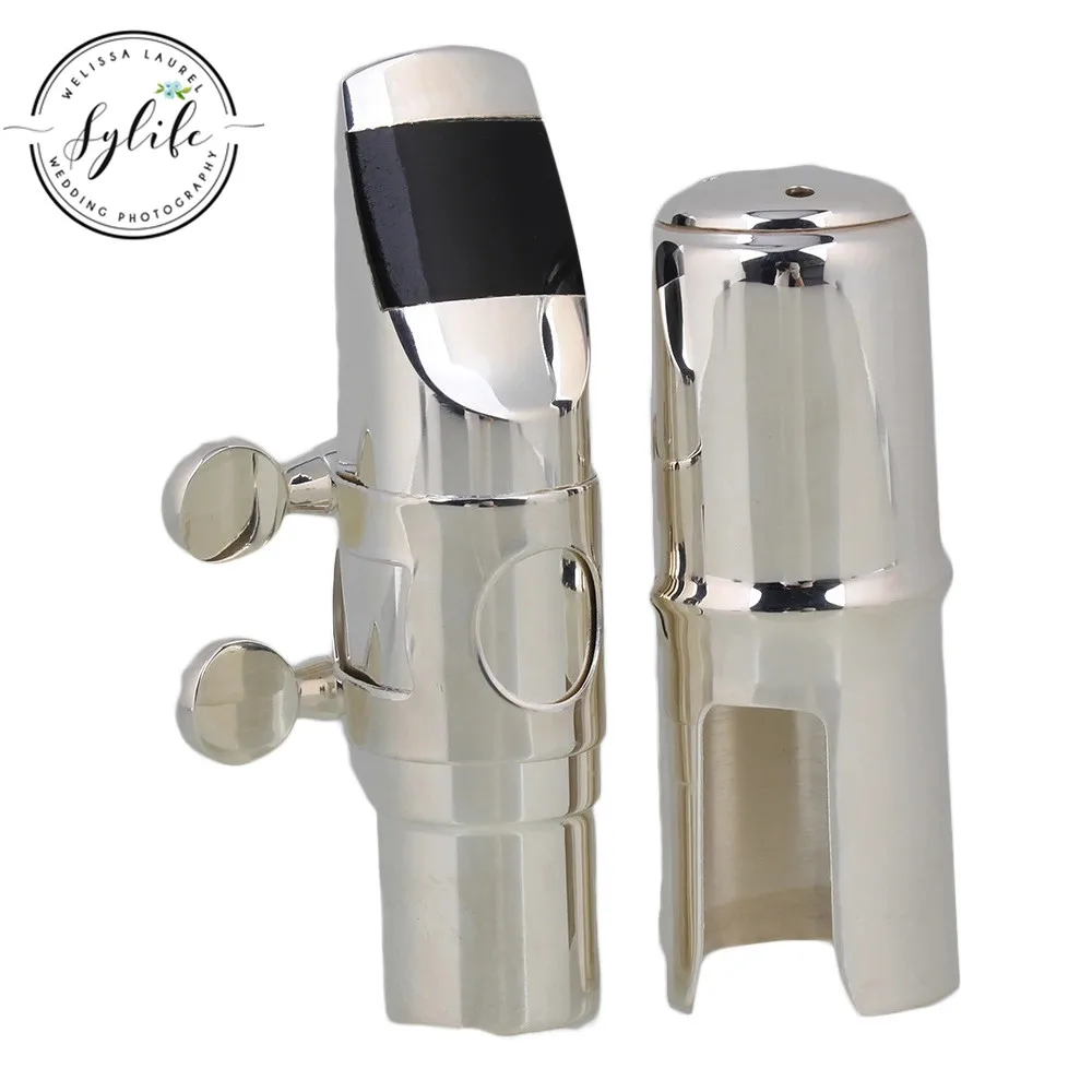 Серебристый никелированный мундштук Sax 6 # для саксофона B-flat Soprano | Спорт и