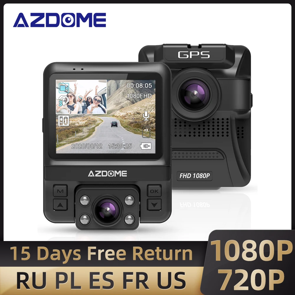 Видеорегистратор AZDOME GS65H с двумя камерами Full HD 1080P/720P|Видеорегистраторы| |