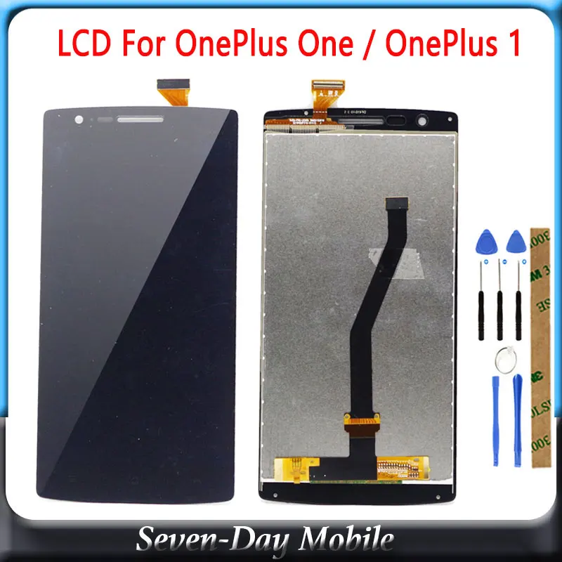 100% Tested LCD For OnePlus One Display with Touch Screen Assembly 1 | Мобильные телефоны и аксессуары
