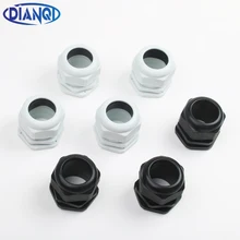 1 шт. IP68 M36x1.5 M40x1.5 M50x1.5 M63x1.5 провод кабель CE белый/черный водонепроницаемый нейлоновый пластиковый кабельный сальник без прокладки