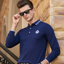 Высокое качество, 3D вышивка, рубашка поло, мужские Поло, новинка, мужские повседневные деловые поло, одноцветные мужские футболки, топы 8908