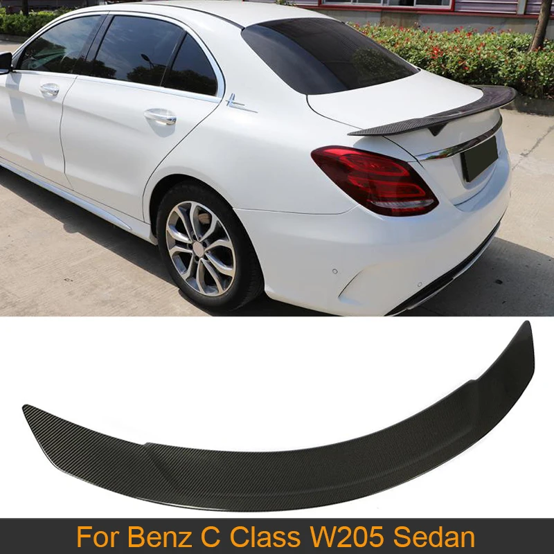 For W205 Car Rear Trunk Spoiler Wing Lip for Mercedes Benz C Class 4 Door Sedan 2015 - 2019 Boot Lid | Автомобили и мотоциклы