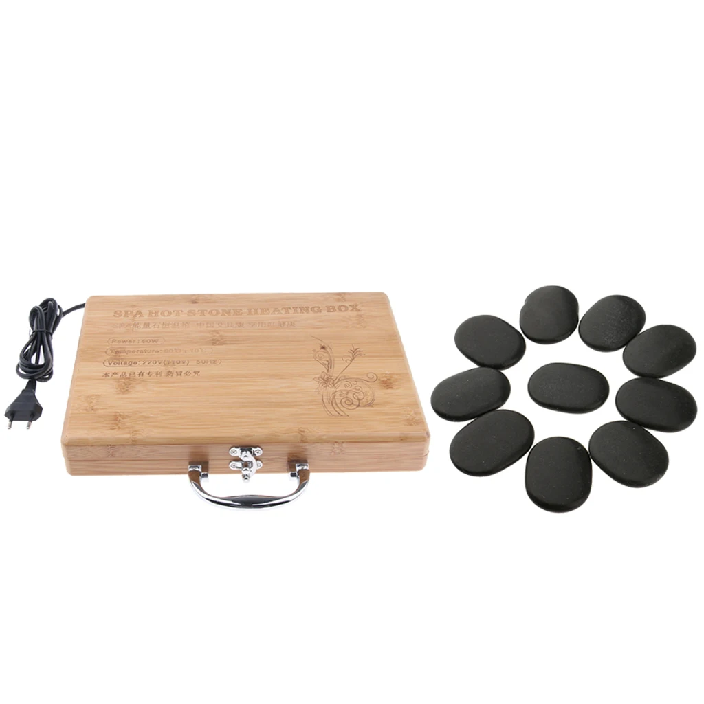 Hot Stone Rock Heating Box Warmer Device Massage Stone Warmer Case Heater Set EU Plug 