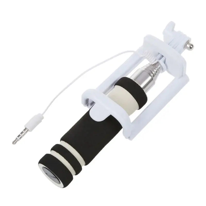 

Mini Self-photo Selfie Stick Expandable Folding Handheld Holder for Cell Phone (black)