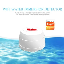 Détecteur de fuite d'eau TUYA Wifi, capteur d'inondation, réservoir d'eau complet, alarme de liaison d'eau, Smart Life APP, surveillance à distance en temps réel, nouveau 
