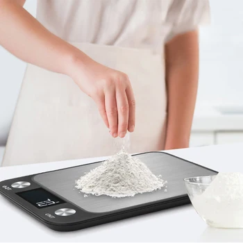 

LCD Display Multi-function Digital Food Kitchen Scale Stainless Steel Weighing Food Scale Cooking Tools Balance