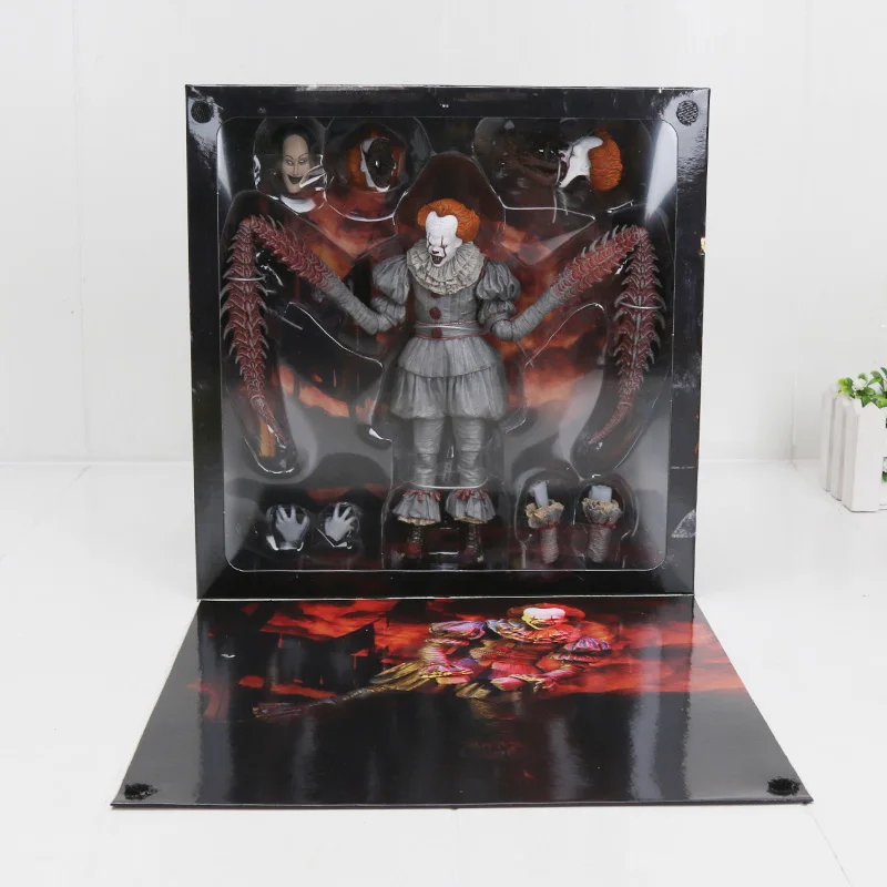 NECA 18 см horro Stephen King's It Pennywise Джокер клоун BJD фигурка игрушки куклы косплей Хэллоуин День Рождество подарок - Цвет: Лиловый