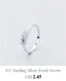 Fresh Flower Silver Color Temperament Personality Literary Fashion Gift Korea Female Resizable Opening Rings SRI172