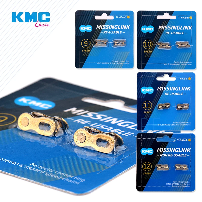 Bicycle Chain Connector KMC Bicycle Missing Link 6/7/8/9/10/11/12 Speed RE-usable Bicycle Quick Magic Chain Button To Repair Chain perfectly connecting
