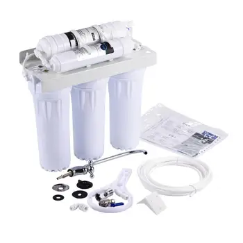 

5 Stage Water Purifier Filter Reverse Osmosis Drinking Water Filtration System Fountain Home New