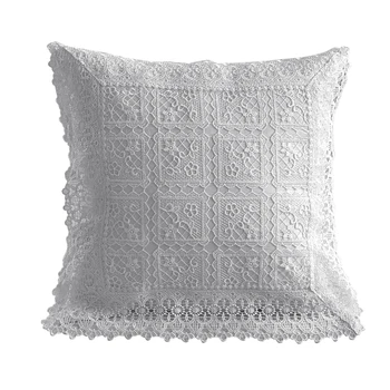 

Modern Living Room Multifunction Office Non Slip Square Pillow Case Cushion Cover Home Decor Zipper Embroidered Lace Hotel