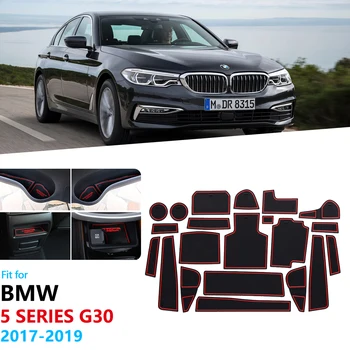 

Anti-Slip Rubber Gate Slot Cup Mat For BMW 5 Series G30 2017 2018 2019 520 530 540 520d 525d 540d G31 M5 M Power Car Stickers