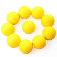 Bolas de golfe de plástico 10 pces amarelo indoor ao ar livre prática treinamento bola jogo de esportes