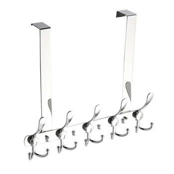 

Over The Door Hook For Hanging Coats Multipurpose Home Organizer Rustproof Towel Rack Stainless Steel Storage Holder Save Space