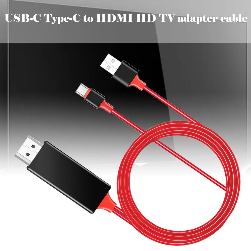 USB-C type-C к HDMI HD ТВ Кабель-адаптер для samsung S9 S8 S10+ Note 8/9 MacBook HD ТВ Кабель-адаптер