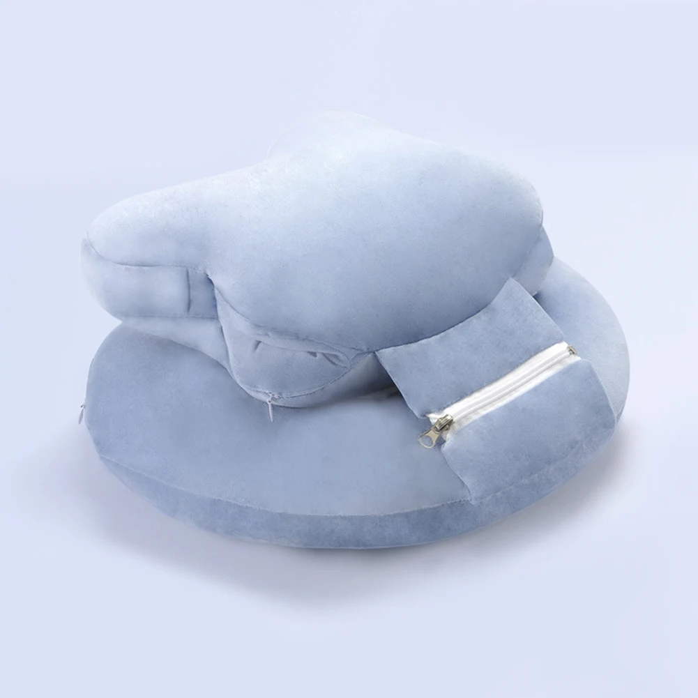 2 in 1 U Shape Detachable Portable Travel Neck Support Pillow Cushion Headrest
