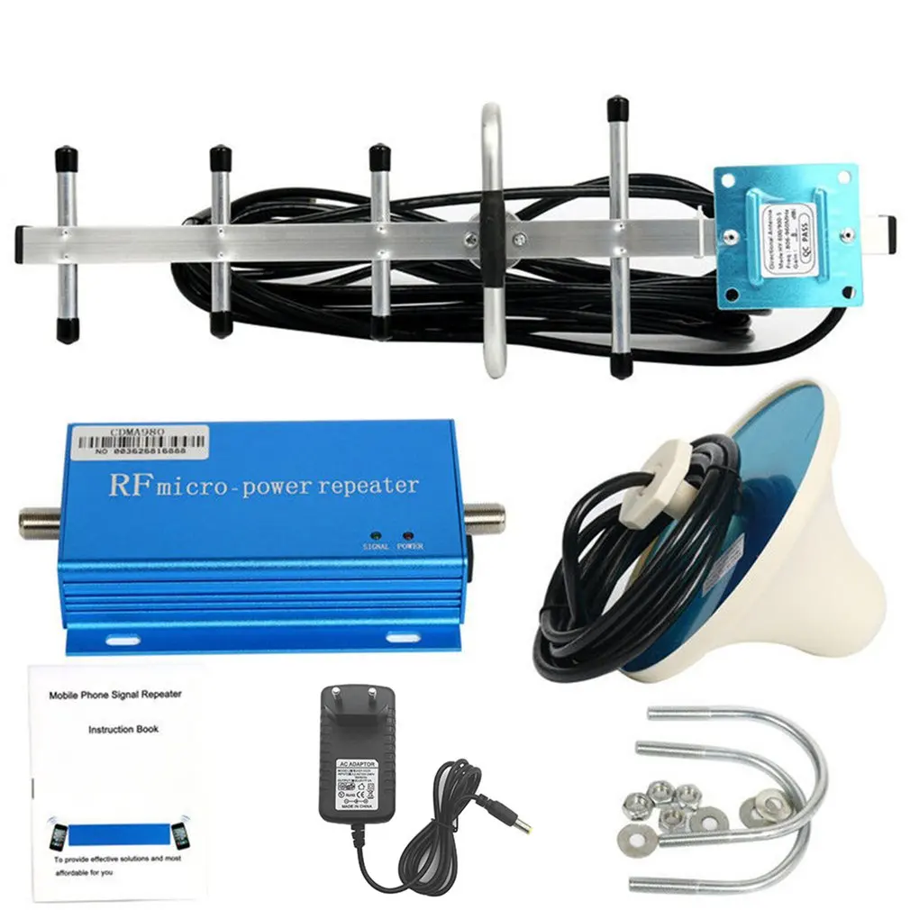 

EUPlug 850MHz CDMA Cell Phone Signal 3G 4G Repeater Booster Amplifier with Aerial High Grain Signal Extender Kit for Home Office