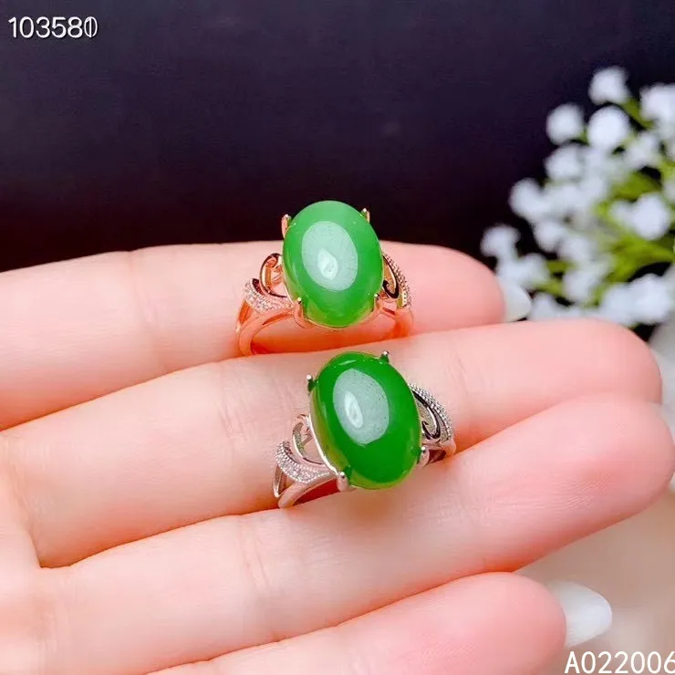 

KJJEAXCMY fine jewelry 925 sterling silver inlaid natural Jasper ring new female jade gemstone trendy support test