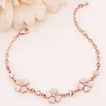 Модная наручная цепочка Блестящий горный хрусталь браслет-цепочка Клевер Декор универсальные Для женщин ювелирные изделия для вечерние свадебные туфли