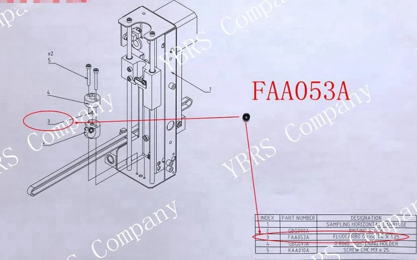 FAA053A уплотнительное кольцо для ABX M60 Micros60 Micro 60 ES60 CRP Bayer ADVIA Pentra60 Beckman 5diff OV игла