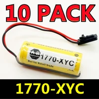 Original New 10 PACK 1770-XYC 3V 1800mAh CNC PLC Lithium Industrial CPU Battery With Plug (Fresh DATE) 1