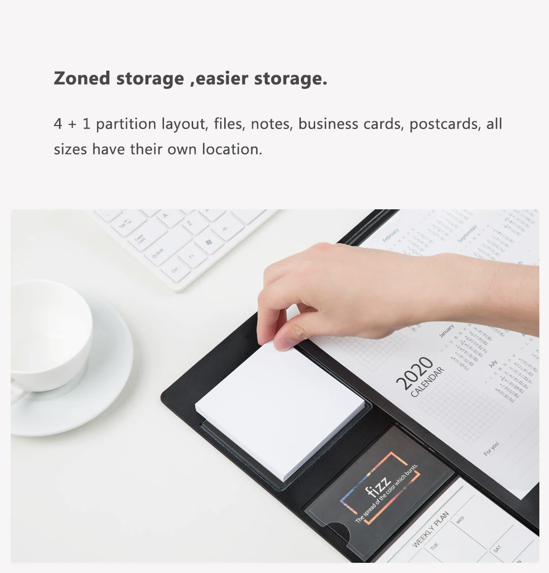 Xiaomi Fizz большой Офисный Компьютерный стол коврик для документов, заметок, визиток многофункциональный кожаный коврик для мыши