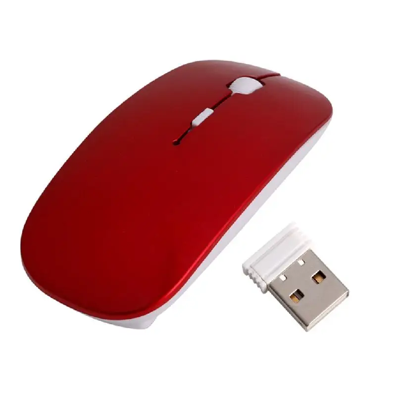 

2.4GHz Wireless Ultra Thin Optical Scroll Mouse/Mice +USB Receiver For PC Laptop R2JB