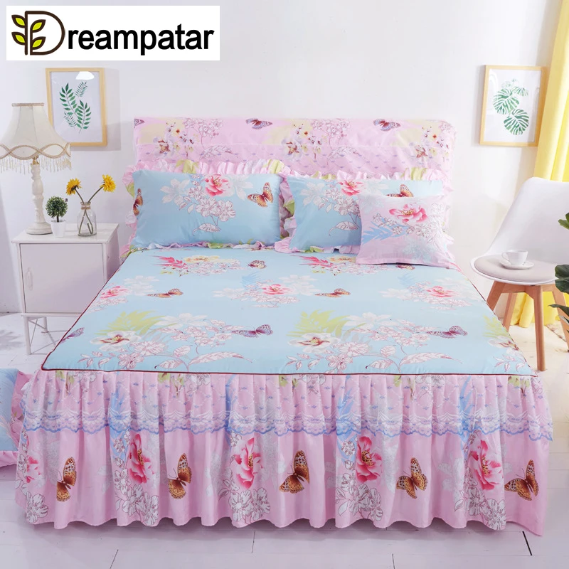 Dreampatar модная удобная кровать с красным принтом Тюлевая романтическая кружевная