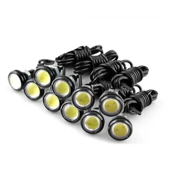 

10pcs 9W 12V 2M LED Eagle Eye Light Car Fog DRL Daytime Reverse Parking Signal WHITE