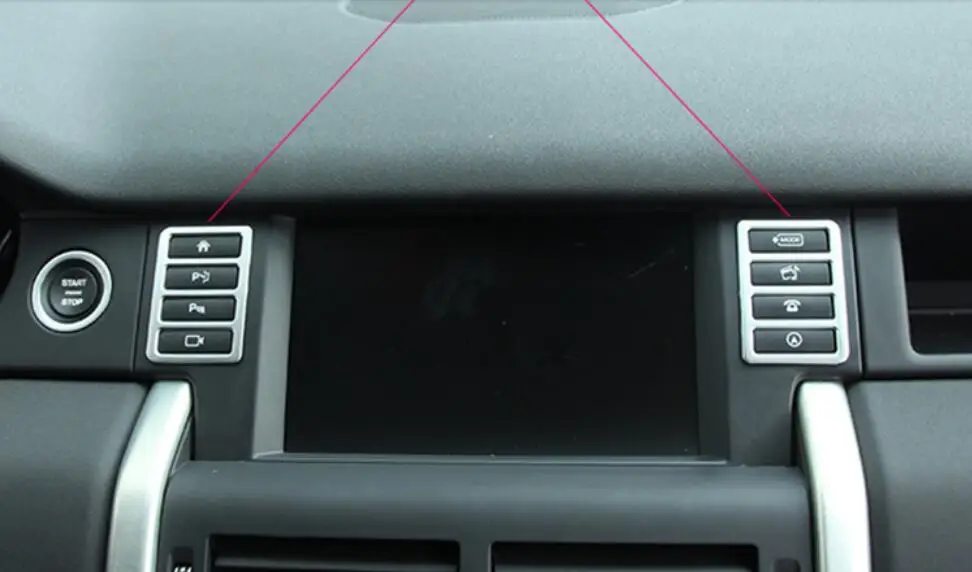 

ABS Console Multi-function Control Button Cover Trim Frame Decoration For Land Rover Discovery Sport Car 2015 2016 2017
