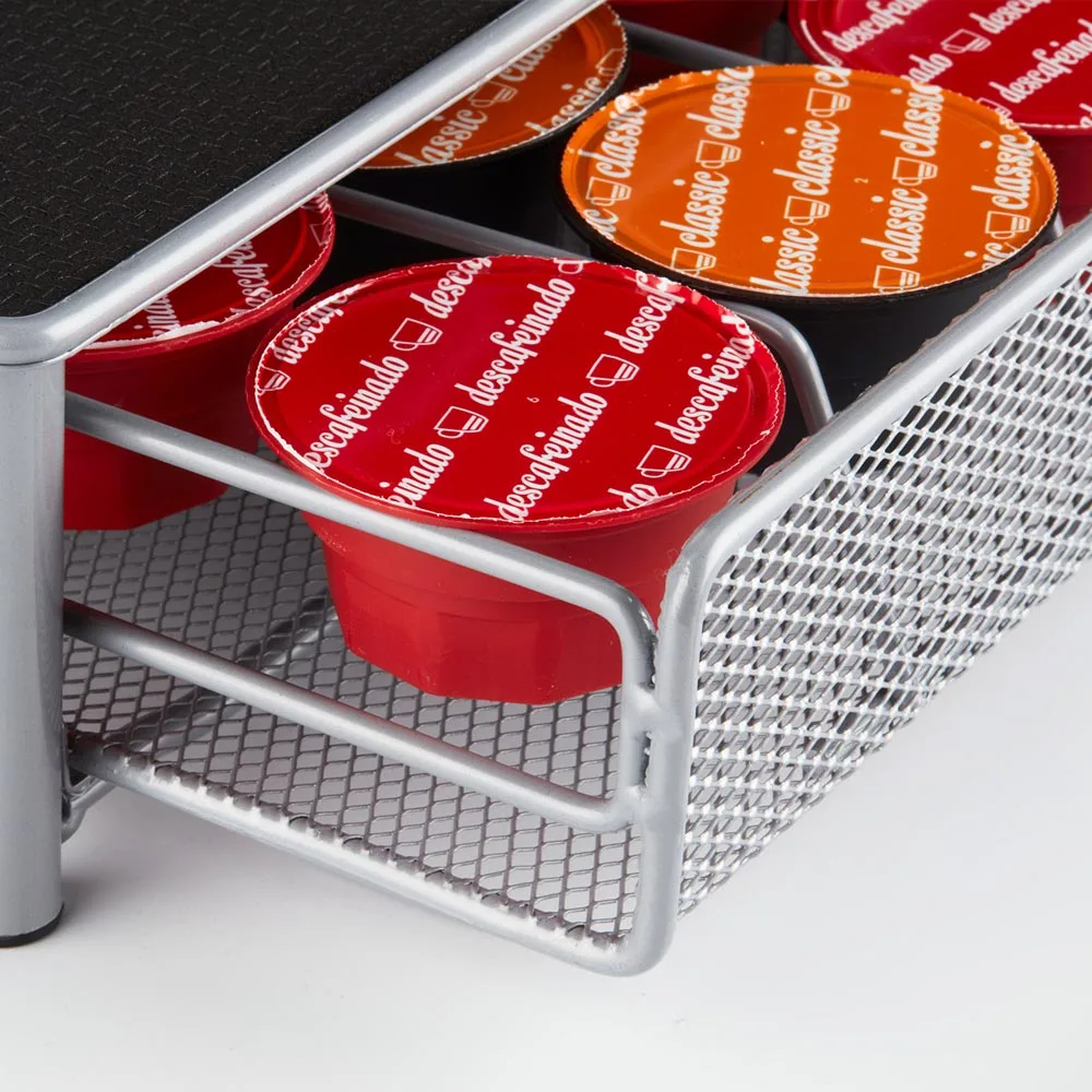 Drawer-Type-36-Coffee-Capsules-Organizer-Dolce-Gusto-Metal-Strong-Protect-The-Surface-Rubber-Non-Slip.jpg Figaras 36. Típusú Kávé Kapszulák Szervezője Dolce Gusto, Fém, Erős, Védje A Felületet, Gumi Nem Csúszás Fedél, Kávé Kiegészítők - Image 5
