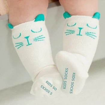 

1Pair Autumn Winter Cute Cartoon Fox Newborn Baby Socks Cotton Knee Girl Boy Baby Toddler High Socks No-Slip Kids Infant Socks
