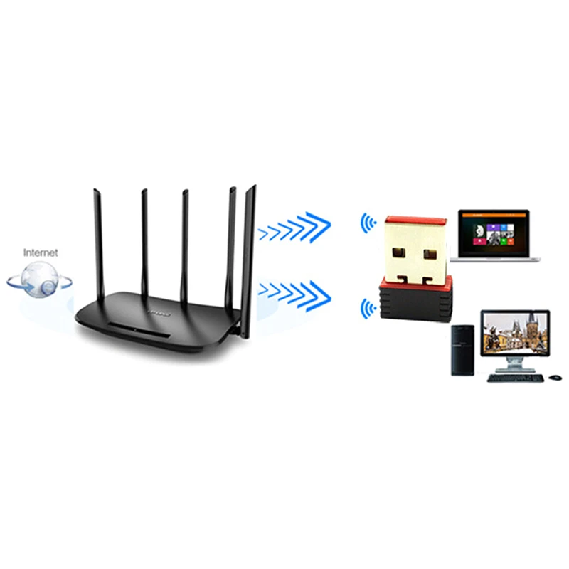 Двухфункциональная беспроводная сетевая карта BT4.0 Mini USB WIFI Bluetooth 3G 4G для ноутбука