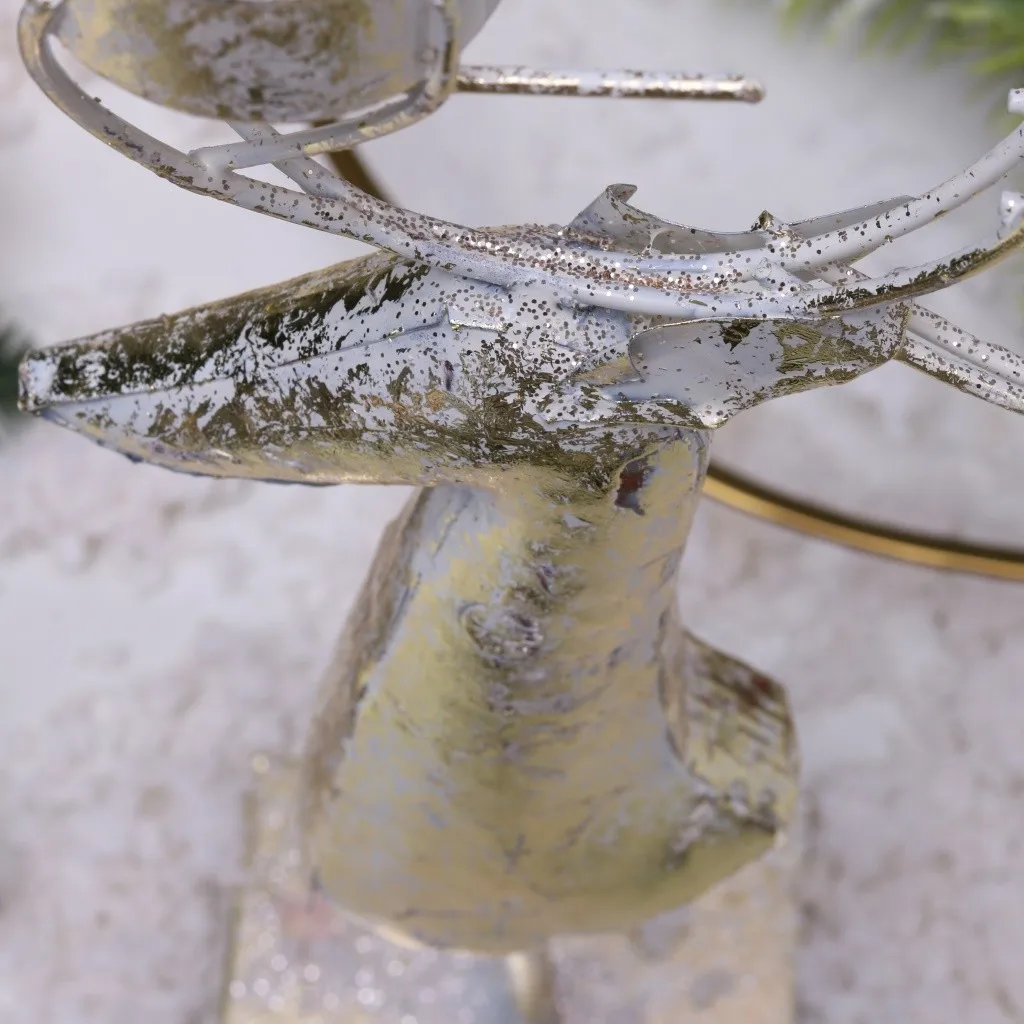 Рождественский подсвечник, Настольный Декор для дома, Нордический ветер, железный держатель для свечи-Лоси, Рождественское украшение, рождественские поделки F1111